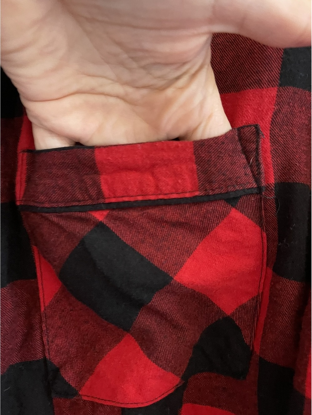 Wondershop | L | Red Black Buffalo Plaid Flannel Shirt - Picture 5 of 6